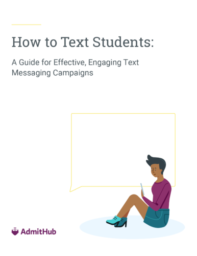 How to Text Students Guide AdmitHub