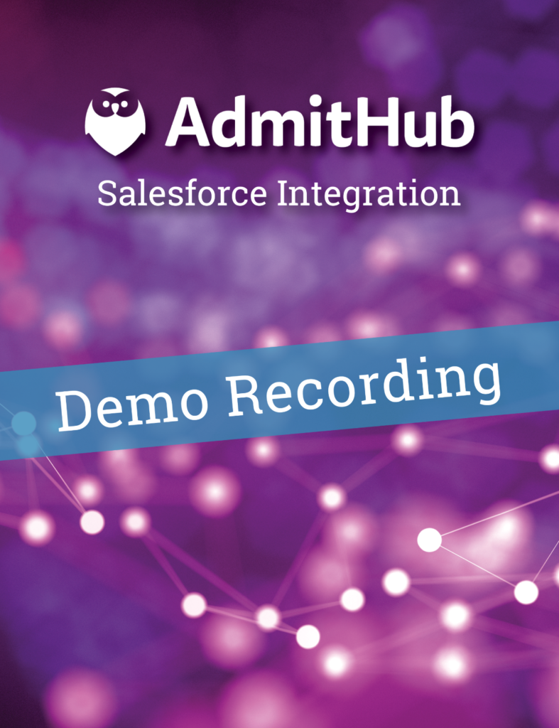 Salesforce AdmitHub Integration Demo