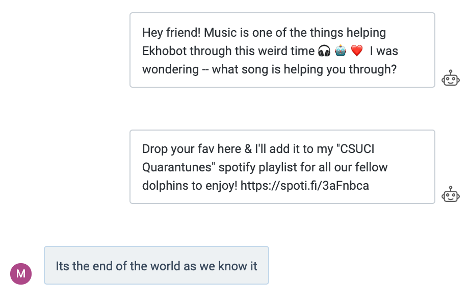 CSU CI chatbot spotify playlist